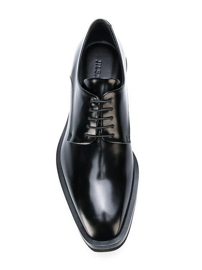 Shop Jil Sander Ridged Sole Lace-up Shoes - Black