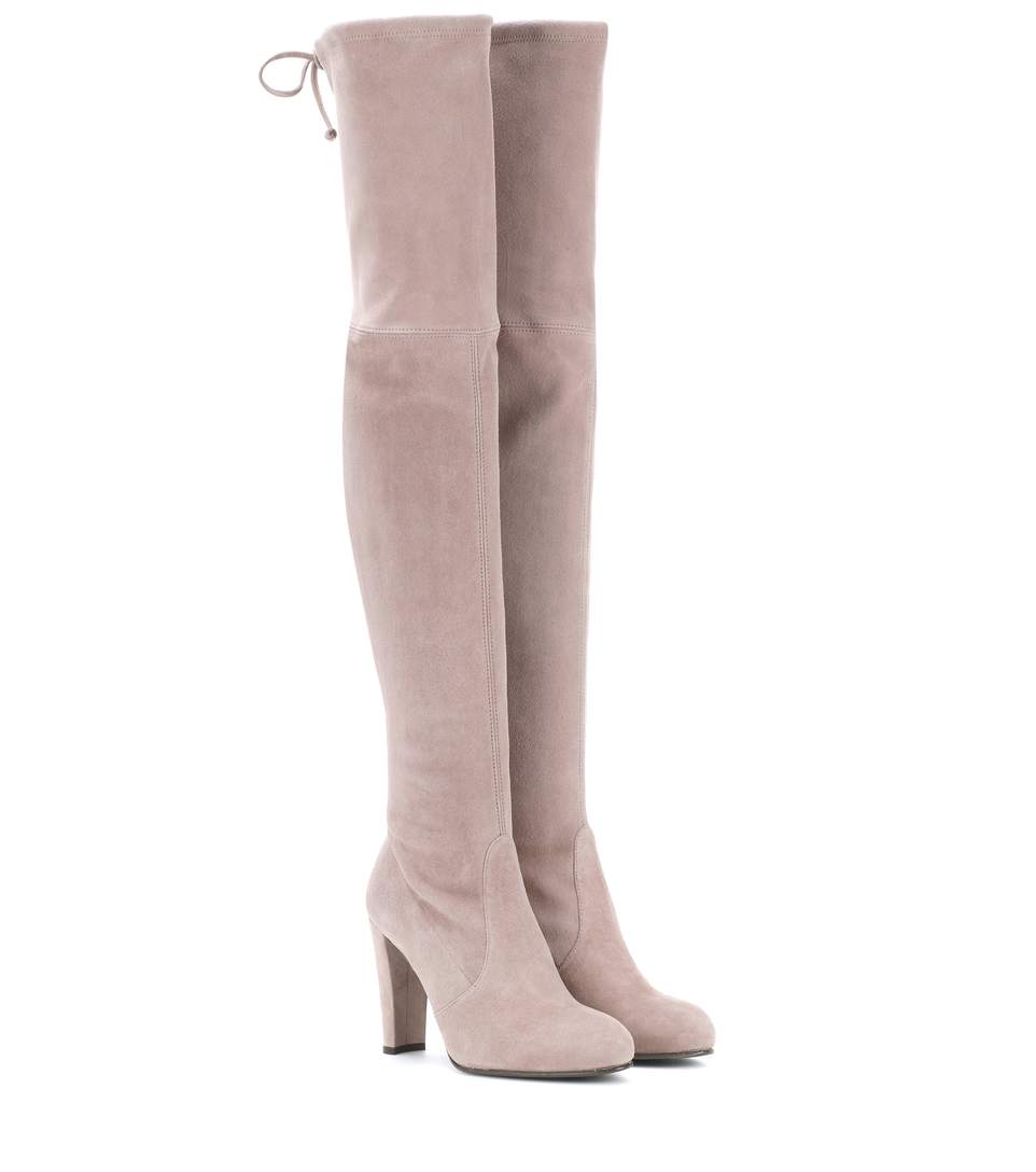 stuart weitzman grey suede over the knee boots