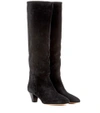 ISABEL MARANT ROBBY SUEDE KNEE-HIGH BOOTS,P00260329-3