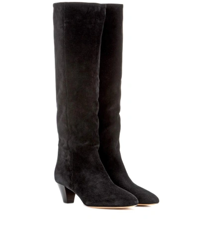 Shop Isabel Marant Robby Suede Knee-high Boots