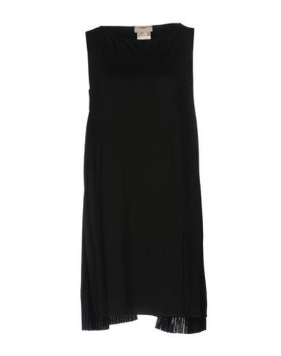 Fuzzi Short Dress In Black