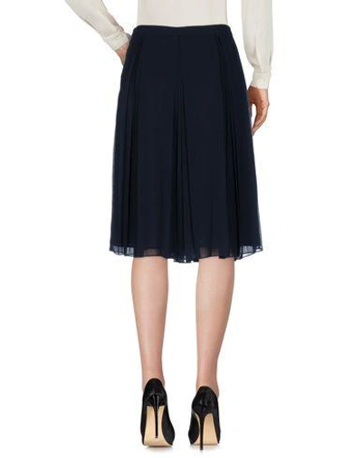 Shop Michael Michael Kors Knee Length Skirt In Dark Blue