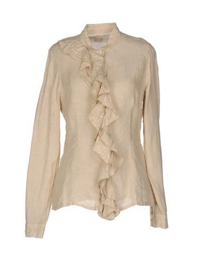 Shop 120% Lino Linen Shirt In Beige