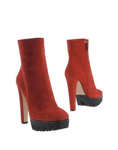 Shop Le Silla Ankle Boots In Red