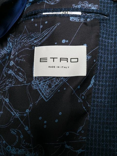 Shop Etro Classic Blazer In Blue