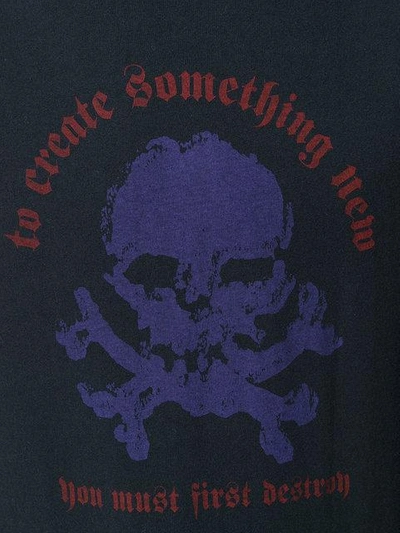 Shop Ben Taverniti Unravel Project Skull Writing Print T-shirt In Black