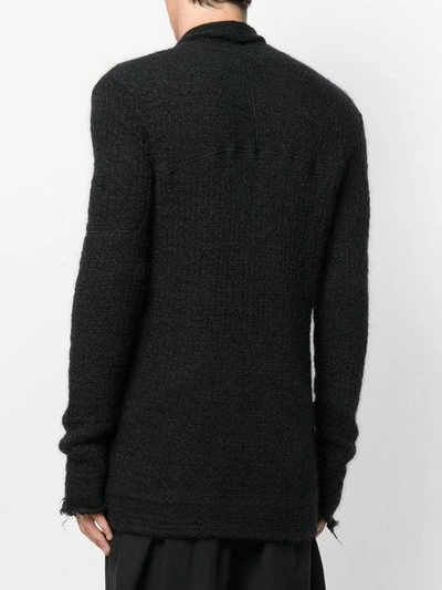 Shop Lost & Found Zipped Knitted Cardigan In Black