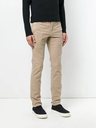 Shop Incotex Slim-fit Trousers - Neutrals