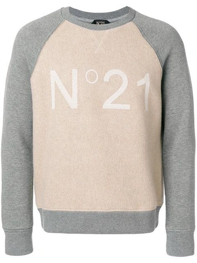 N°21 Long Sleeve Sweatshirt In Beige