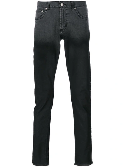 Alexander Mcqueen Men's Denim Skinny Jeans In Black