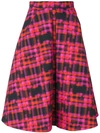 DELPOZO TARTAN PATTERN FULL SKIRT,317100511512192229