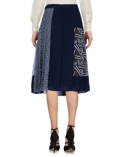 Shop Diane Von Furstenberg Knee Length Skirt In Dark Blue