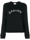 Carven Logo Sweatshirt In Black
