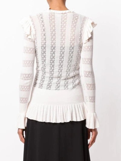 Shop Temperley London Cypre Pointelle Frill Top