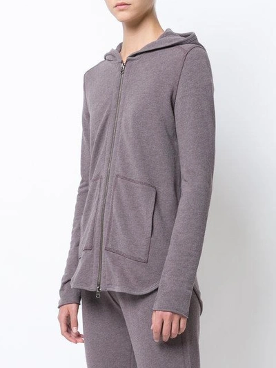 Shop Atm Anthony Thomas Melillo French Terry Heathered Zip-up Hoodie