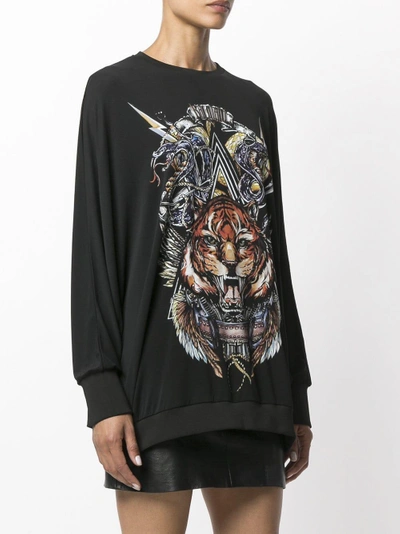 Shop Balmain Branded Lion Sweater