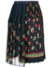 SACAI pleated floral wrap skirt,1703360