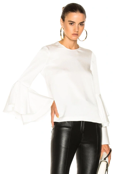Shop Galvan Flared Top In White