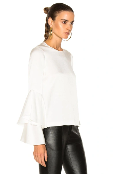 Shop Galvan Flared Top In White