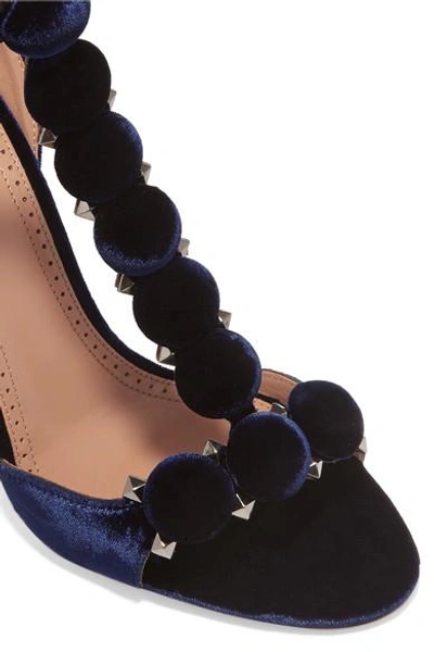Shop Alaïa Bombe Studded Velvet Sandals