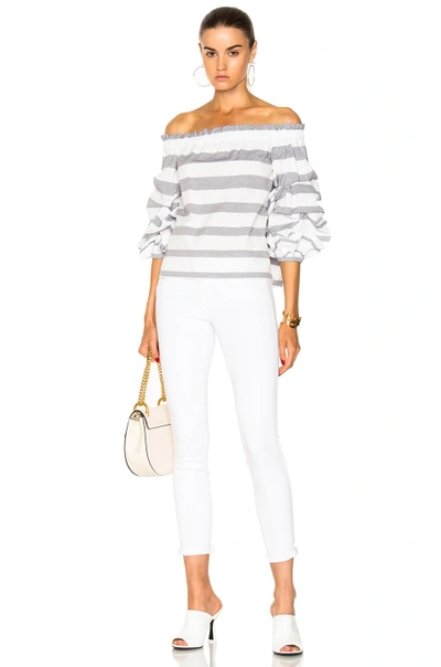 Shop Alexis Juneau Top In Gray,stripes