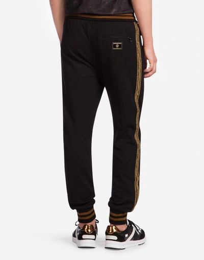 Shop Dolce & Gabbana Cotton Jogging Pants In Black