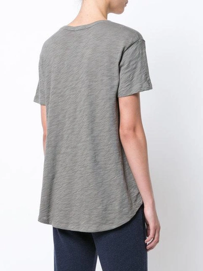 Shop Atm Anthony Thomas Melillo Slub Jersey Boyfriend V-neck Tee - Grey