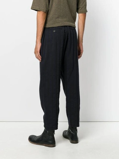 Shop Uma Wang Cropped Trousers In Blue