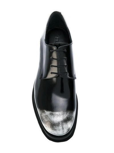 Shop Jil Sander Ridged Sole Lace-up Shoes - Black