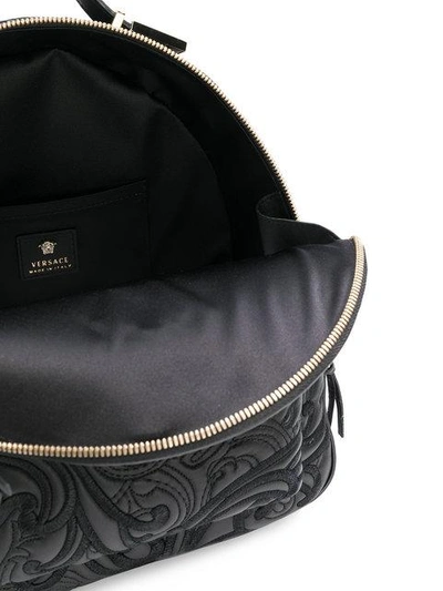 Shop Versace Baroque Embroidered Backpack