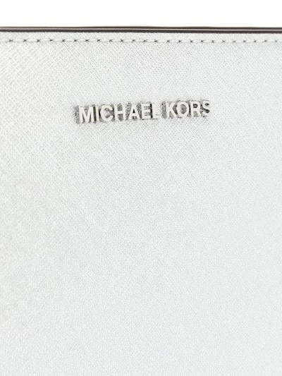 Shop Michael Michael Kors Jet Set Cross Body Clutch In Grey
