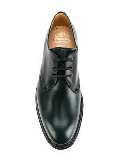 Shop Church's Classic Derby Shoes In Green