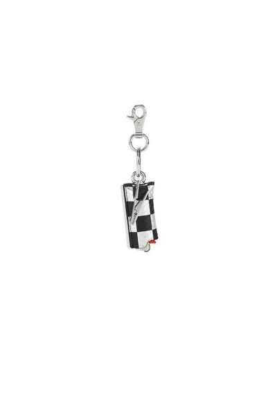 Shop Alexander Wang Small Lighter Case In Checkerboard Elaphe In Gray