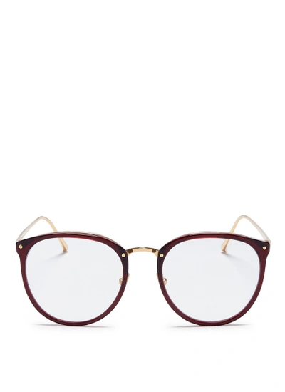 Linda Farrow Acetate Rim Titanium Optical Glasses