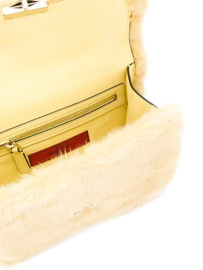 Shop Valentino Garavani Glam Rock Shoulder Bag - W35-water Yellow/water Yellow