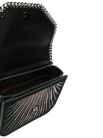 Shop Stella Mccartney Crystal-embellished Falabella Box Shoulder Bag - Black