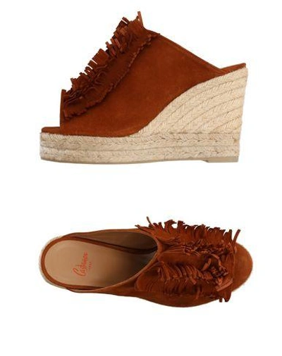 Shop Castaã±er Sandals In Brown