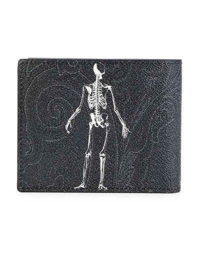 Shop Etro Skeleton Print Bifold Wallet
