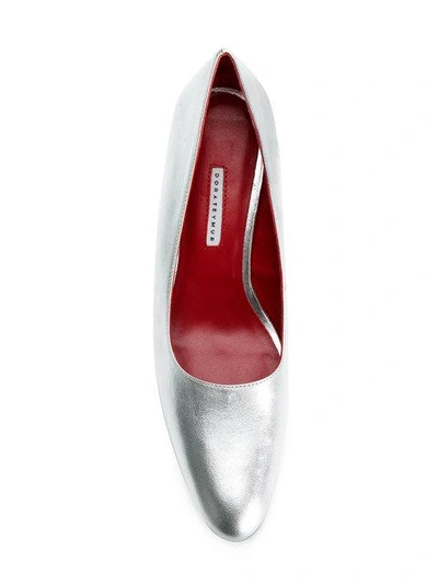 Shop Dorateymur Elephant Heel Pumps - Metallic