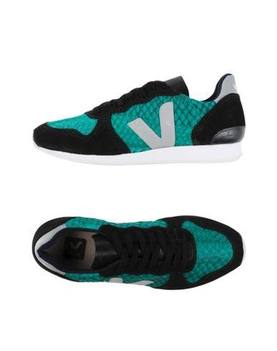 Shop Veja Sneakers In Green