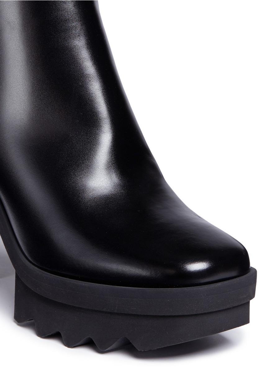 Stella Mccartney 120mm Faux Leather Ankle Boots In Black | ModeSens