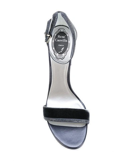 Shop René Caovilla Ankle Strap Sandals In Grey