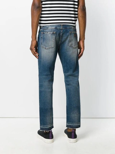 Shop Dolce & Gabbana Distressed Straight In Blue