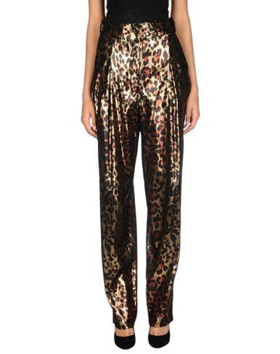 Shop Lanvin Casual Pants In Gold