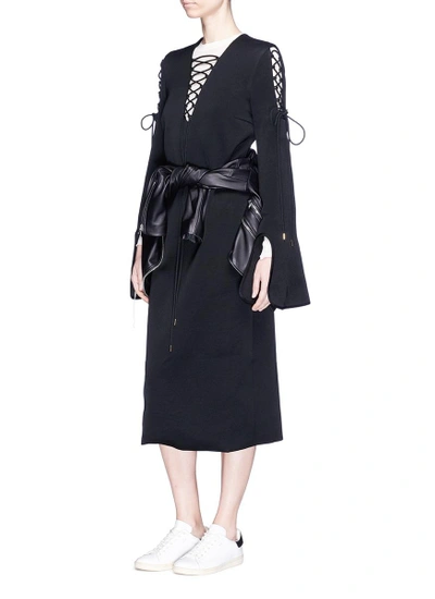 Shop Ellery 'crescendo' Lace-up Flared Sleeve Long Dress