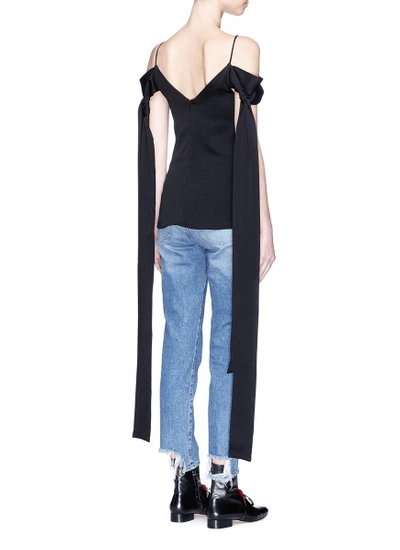 Shop Ellery 'beaumont' Chain V-neck Tie Sleeve Satin Camisole