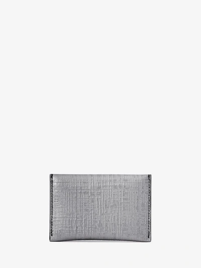 Shop Alexander Mcqueen Skull Envelope Card Holder In Silver