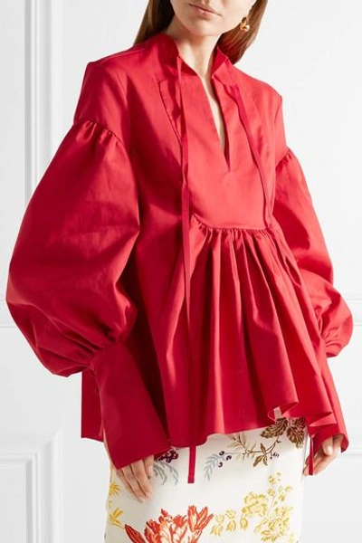 Shop Rosie Assoulin Swash Buckler Oversized Cotton-poplin Top