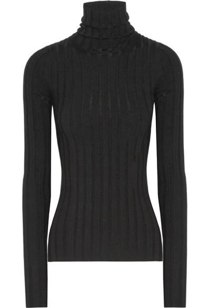 Shop Acne Studios Corina Ribbed Merino Wool-blend Turtleneck Sweater