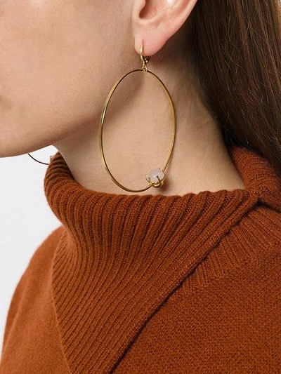 Iosselliani Puro Reversed Hoop Earrings - Metallic In Metallic